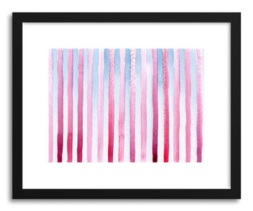 Art print Raspberry Wedgewood Stripes by artist Sylvie Lee