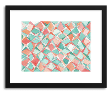 Art print Coral Turquoise Prism by artist Sylvie Lee