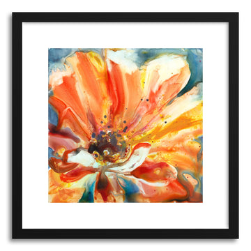 Fine art print Orange Zinnia by artist Yevgenia Watts