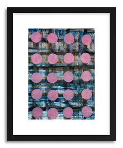 hide - Art print Pink Plaid by artist Marie Kazalia in white frame