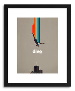 hide - Art print Dive Into My Soul by artist Frank Moth in natural wood frame