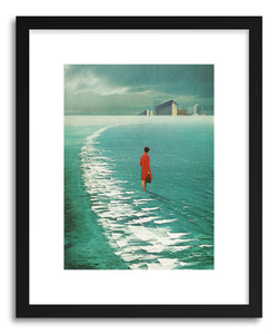 hide - Art print Waiting For The Cities To Fade Out by artist Frank Moth in natural wood frame