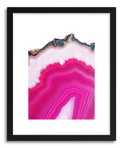 hide - Art print Pink Agate Slice by artist Emanuela Carratoni in natural wood frame