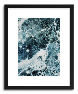hide - Art print Blue Sea Marble by artist Emanuela Carratoni in natural wood frame