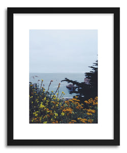 hide - Art print California Coastal Flowers by artist Kevin Russ in natural wood frame