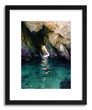 Art print Colorful Ocean Arch by artist Kevin Russ in black wood frame