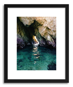 hide - Art print Colorful Ocean Arch by artist Kevin Russ in natural wood frame