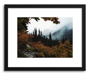hide - Art print Dark Fall Frame by artist Kevin Russ in natural wood frame