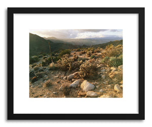 hide - Art print Desert Sunset by artist Kevin Russ in natural wood frame