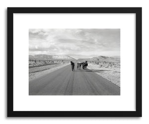 hide - Art print Nevada Wild Horses by artist Kevin Russ in white frame