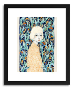 hide - Art print Emilia by artist Sofia Bonati in white frame