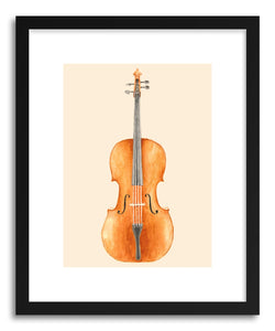 hide - Art print Cello by artist Florent Bodart in white frame