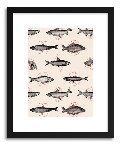 Fine art print Fishes In Geometrics I by artist Florent Bodart