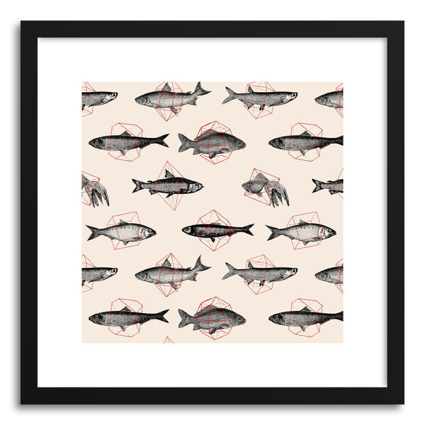 Fine art print Fishes In Geometrics by artist Florent Bodart