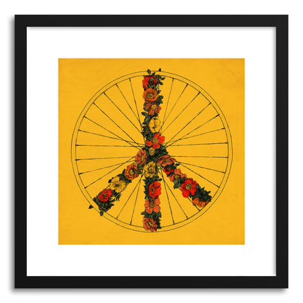 Fine art print Peace And Bike Yellow by artist Florent Bodart