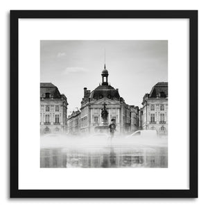 hide - Art print Place De La Bourse by artist Ronny Behnert in white frame