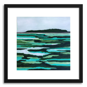 hide - Art print Lowcountry Rythmin Green by artist Cory McBee in white frame