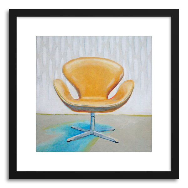 Fine art print Arne Jabobsen Swan Chair by artist Laura Browning