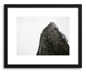 hide - Art print Beacon Rock by artist Kristine Weilert in natural wood frame