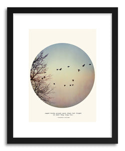 hide - Art print Caged Birds by artist Tina Crespo in white frame