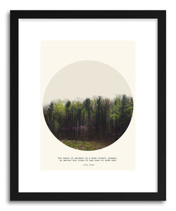 hide - Art print Dark Forest by artist Tina Crespo in white frame