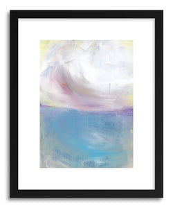 hide - Art print Summer Clouds by artist Lindsay Megahed in natural wood frame