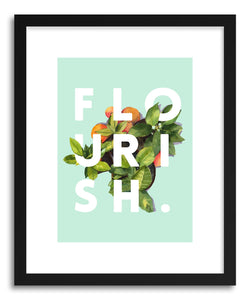 hide - Art print Flourish by artist Uma Gokhale in white frame
