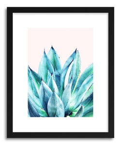 hide - Art print Agave Watercolor by artist Uma Gokhale in natural wood frame