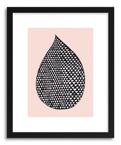 hide - Art print Pink Drop by artist Kerry Layton in white frame