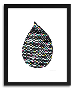 hide - Art print Bright Drop by artist Kerry Layton in natural wood frame