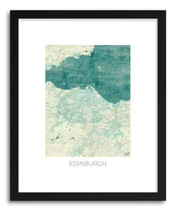 hide - Art print Edinburgh by artist Hubert Roguski in natural wood frame