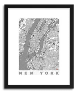hide - Art print LIUS New York by artist Hubert Roguski in white frame