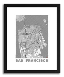 hide - Art print US San Francisco by artist Hubert Roguski in white frame