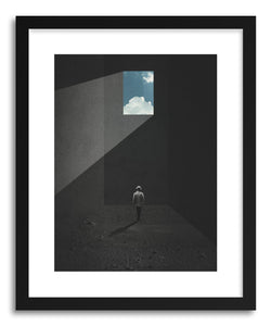 hide - Art print Nausea by artist Fran Rodriguez in white frame