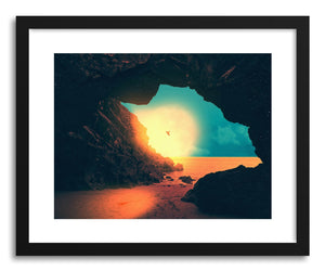 hide - Art print The Cave by artist Fran Rodriguez in natural wood frame