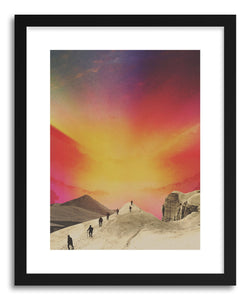hide - Art print The Pursue of Happiness by artist Fran Rodriguez in natural wood frame