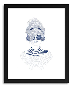 hide - Art Print Groove Baby by artist Jenny Liz Rome in white frame