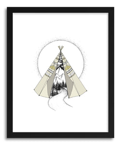 hide - Art Print Into The Wild by artist Barlena Hollaus in natural wood frame