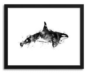 hide - Art Print Killer Whale by artist Rui Faria in white frame