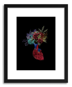 hide - Art Print Heart Flowers by artist Tania Amrein on fine art paper