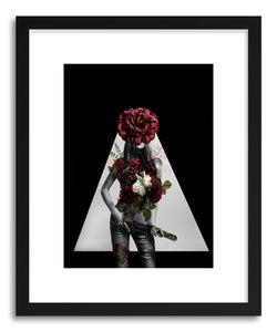 hide - Art Print SprIng Lady by artist Tania Amrein in natural wood frame