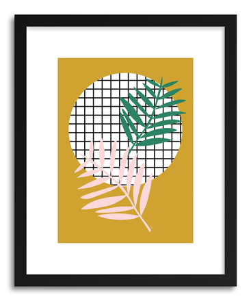 Fine art print Palm Leaves In Mustard by artist Linda Gobeta