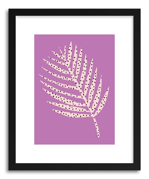 Fine art print Polka Dot Leaf In Purple by artist Linda Gobeta