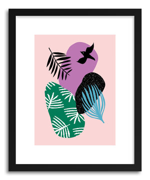 Fine art print Tropical Bird In PInk by artist Linda Gobeta