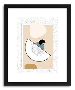hide - Art Print Geometry Composition by artist Linda Gobeta in white frame