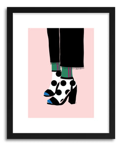 hide - Art Print Heels and Socks by artist Linda Gobeta in white frame