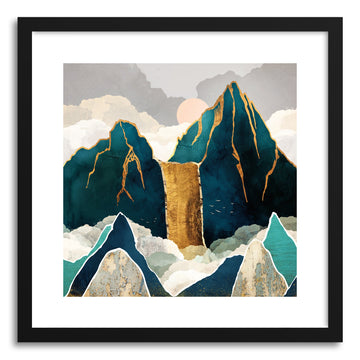 Art print Golden Waterfall by artist Spacefrog Designs