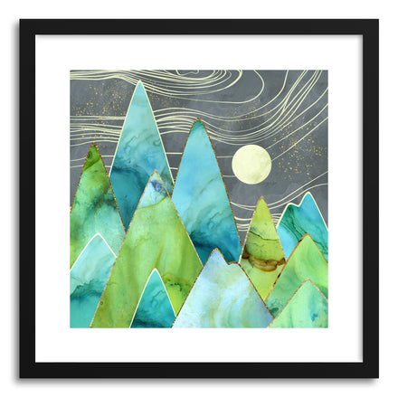 Art print Moonlit Mountains by artist Spacefrog Designs