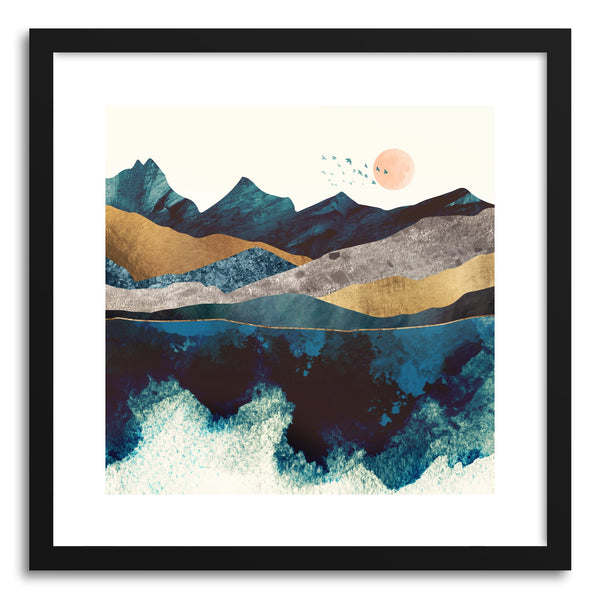 Art print Blue Mountain Reflection by artist Spacefrog Designs
