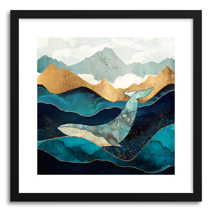 Art print Blue Whale by artist Spacefrog Designs